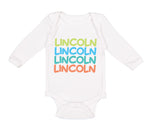 Long Sleeve Bodysuit Baby Abraham Lincoln President Style C Boy & Girl Clothes - Cute Rascals