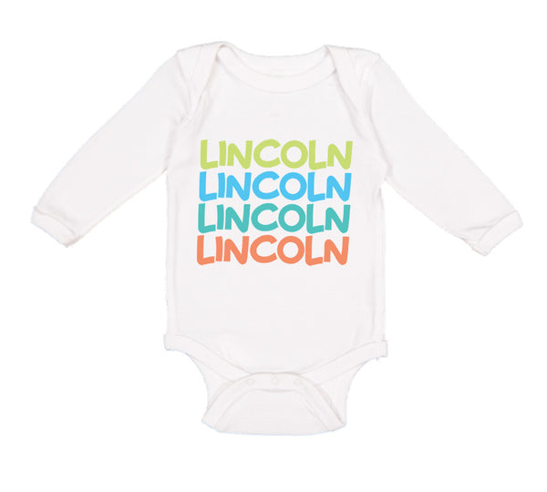 Long Sleeve Bodysuit Baby Abraham Lincoln President Style C Boy & Girl Clothes - Cute Rascals