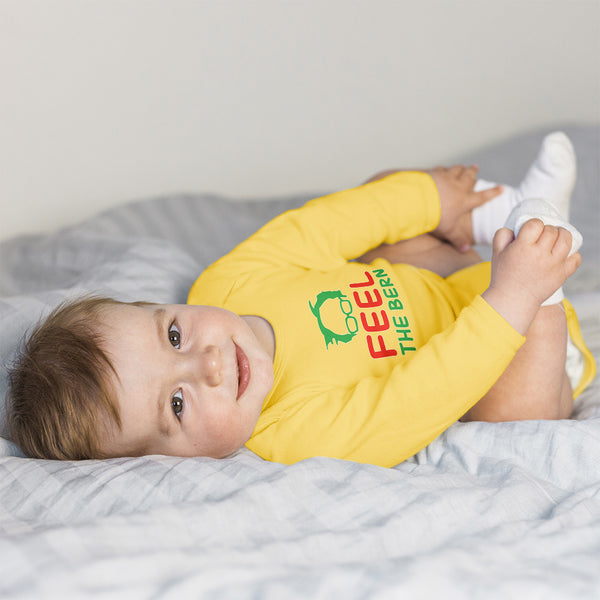 Long Sleeve Bodysuit Baby Feel The Bern Bernie Sanders Boy & Girl Clothes Cotton - Cute Rascals