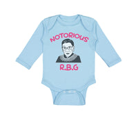Long Sleeve Bodysuit Baby Notorious R.B.G Ruth Bader Ginsburg Boy & Girl Clothes