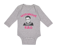 Long Sleeve Bodysuit Baby Notorious R.B.G Ruth Bader Ginsburg Boy & Girl Clothes