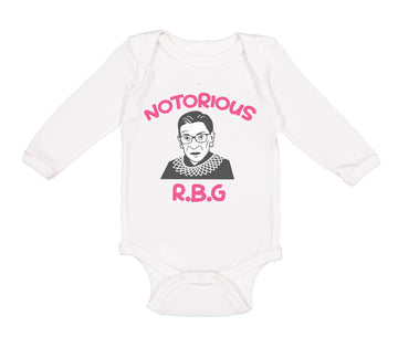 Long Sleeve Bodysuit Baby Notorious R.B.G Ruth Bader Ginsburg Boy & Girl Clothes