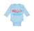 Long Sleeve Bodysuit Baby Hello My Name Is Stormageddon Dark Lord of All Cotton - Cute Rascals
