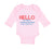 Long Sleeve Bodysuit Baby Hello My Name Is Stormageddon Dark Lord of All Cotton - Cute Rascals