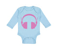 Long Sleeve Bodysuit Baby Headphones Dj Music Style C Boy & Girl Clothes Cotton