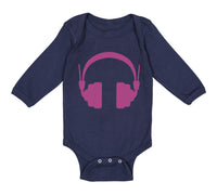 Long Sleeve Bodysuit Baby Headphones Dj Music Style C Boy & Girl Clothes Cotton - Cute Rascals