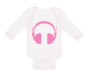 Long Sleeve Bodysuit Baby Headphones Dj Music Style C Boy & Girl Clothes Cotton