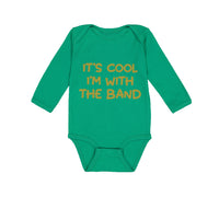 Long Sleeve Bodysuit Baby It's Cool - I'M with The Band Funny Humor Cotton