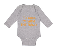 Long Sleeve Bodysuit Baby It's Cool - I'M with The Band Funny Humor Cotton