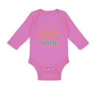 Long Sleeve Bodysuit Baby Country Roads Take Me Home Funny Humor Cotton - Cute Rascals