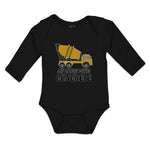 Long Sleeve Bodysuit Baby Daddy Pours Concrete Profession Vehicle Cotton - Cute Rascals