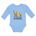 Long Sleeve Bodysuit Baby Daddy Pours Concrete Profession Vehicle Cotton - Cute Rascals