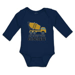 Long Sleeve Bodysuit Baby Daddy Pours Concrete Profession Vehicle Cotton - Cute Rascals