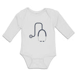 Long Sleeve Bodysuit Baby Doctor's Medical Equipment Stethoscope Module 2 Cotton - Cute Rascals