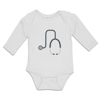 Long Sleeve Bodysuit Baby Doctor's Medical Equipment Stethoscope Module 2 Cotton - Cute Rascals