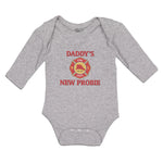 Long Sleeve Bodysuit Baby Daddy's New Probe with Badge Boy & Girl Clothes Cotton - Cute Rascals
