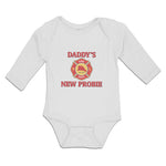 Long Sleeve Bodysuit Baby Daddy's New Probe with Badge Boy & Girl Clothes Cotton - Cute Rascals