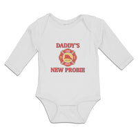 Long Sleeve Bodysuit Baby Daddy's New Probe with Badge Boy & Girl Clothes Cotton - Cute Rascals
