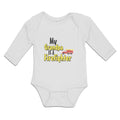 Long Sleeve Bodysuit Baby Grandpa Firefighter Profession Vehicle Cotton