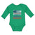 Long Sleeve Bodysuit Baby My Uncle Is A Firefighter with Country Flag Cotton