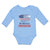 Long Sleeve Bodysuit Baby My Uncle Is A Firefighter with Country Flag Cotton