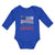 Long Sleeve Bodysuit Baby My Uncle Is A Firefighter with Country Flag Cotton