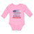 Long Sleeve Bodysuit Baby My Uncle Is A Firefighter with Country Flag Cotton