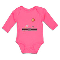 Long Sleeve Bodysuit Baby Carpenterer Costume Tool Belt with Badge Cotton - Cute Rascals