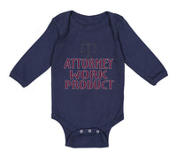 Long Sleeve Bodysuit Baby Attorney Work Product Style A Funny Humor Cotton - Cute Rascals