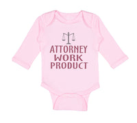 Long Sleeve Bodysuit Baby Attorney Work Product Style A Funny Humor Cotton - Cute Rascals