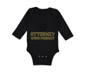 Long Sleeve Bodysuit Baby Attorney Work Product Style C Funny Humor Cotton