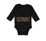 Long Sleeve Bodysuit Baby Attorney Work Product Style C Funny Humor Cotton - Cute Rascals