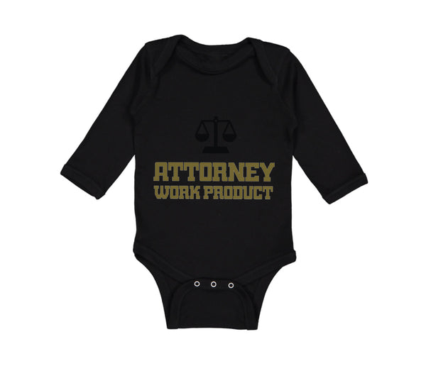 Long Sleeve Bodysuit Baby Attorney Work Product Style C Funny Humor Cotton - Cute Rascals