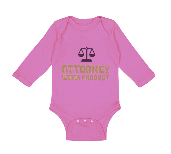 Long Sleeve Bodysuit Baby Attorney Work Product Style C Funny Humor Cotton - Cute Rascals