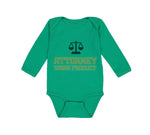 Long Sleeve Bodysuit Baby Attorney Work Product Style C Funny Humor Cotton - Cute Rascals