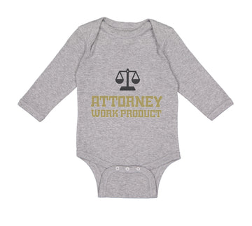 Long Sleeve Bodysuit Baby Attorney Work Product Style C Funny Humor Cotton