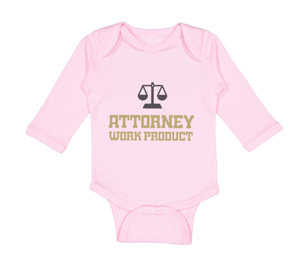 Long Sleeve Bodysuit Baby Attorney Work Product Style C Funny Humor Cotton - Cute Rascals