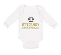 Long Sleeve Bodysuit Baby Attorney Work Product Style C Funny Humor Cotton - Cute Rascals