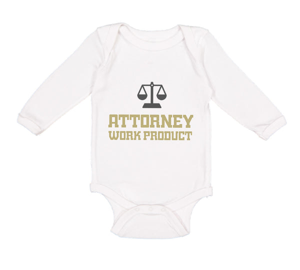 Long Sleeve Bodysuit Baby Attorney Work Product Style C Funny Humor Cotton - Cute Rascals