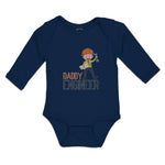 Long Sleeve Bodysuit Baby Daddy Engineer Profession Boy with Helmet and Tools - Cute Rascals