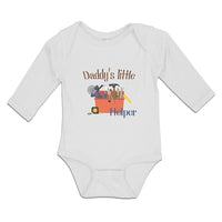 Long Sleeve Bodysuit Baby Daddy's Helper Profession Carpenterer Tools Cotton - Cute Rascals