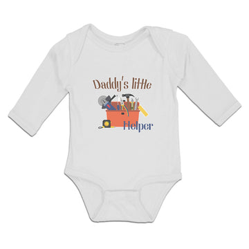 Long Sleeve Bodysuit Baby Daddy's Helper Profession Carpenterer Tools Cotton