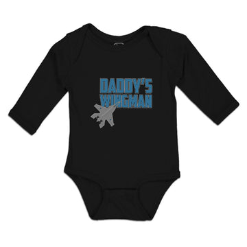 Long Sleeve Bodysuit Baby Daddy's Wingman Airplane Boy & Girl Clothes Cotton