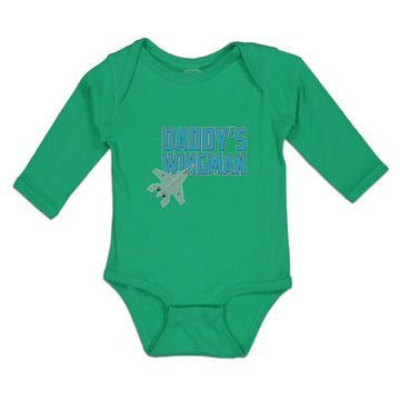 Long Sleeve Bodysuit Baby Daddy's Wingman Airplane Boy & Girl Clothes Cotton