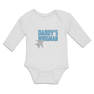 Long Sleeve Bodysuit Baby Daddy's Wingman Airplane Boy & Girl Clothes Cotton