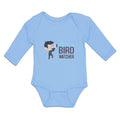Long Sleeve Bodysuit Baby Future Bird Watcher Boy with Binoculars Cotton