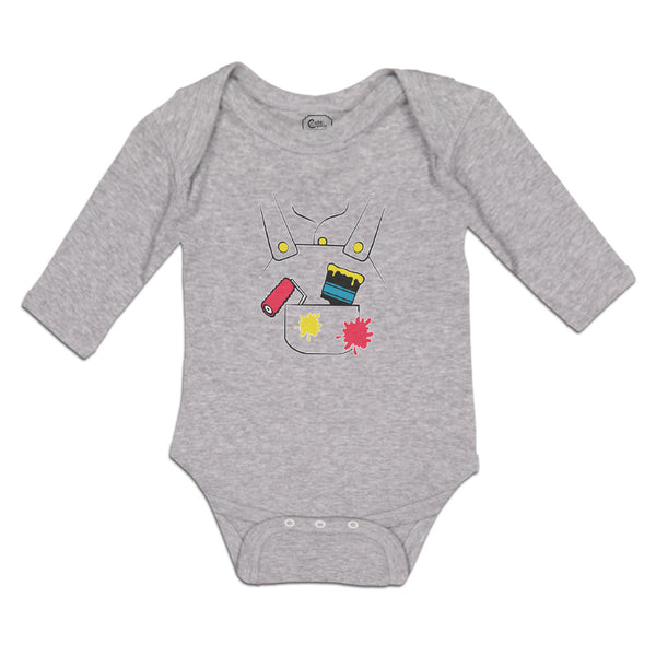 Long Sleeve Bodysuit Baby Painter Costume Brush and Roller Boy & Girl Clothes