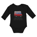 Long Sleeve Bodysuit Baby Uncle Saves Profession Firefighter Vehicle Cotton