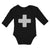 Long Sleeve Bodysuit Baby Emergency First Aid Black Cross Boy & Girl Clothes - Cute Rascals