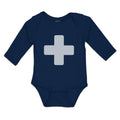Long Sleeve Bodysuit Baby Emergency First Aid Black Cross Boy & Girl Clothes